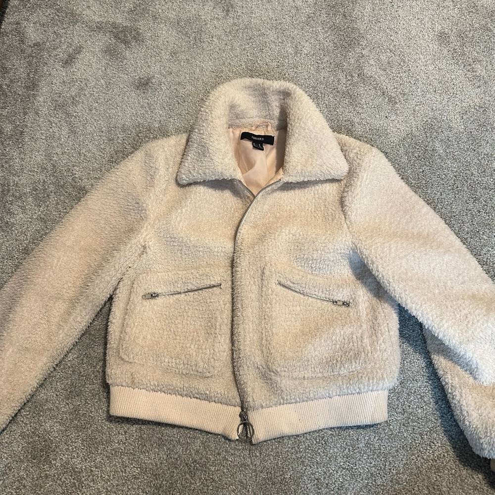 Pinkish/White Sherpa Jacket